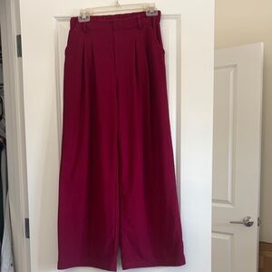 HALARA Deep Pink Wide-Leg Pants